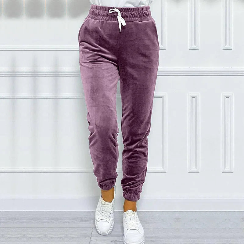 Cozy Velvet Jogger Pants